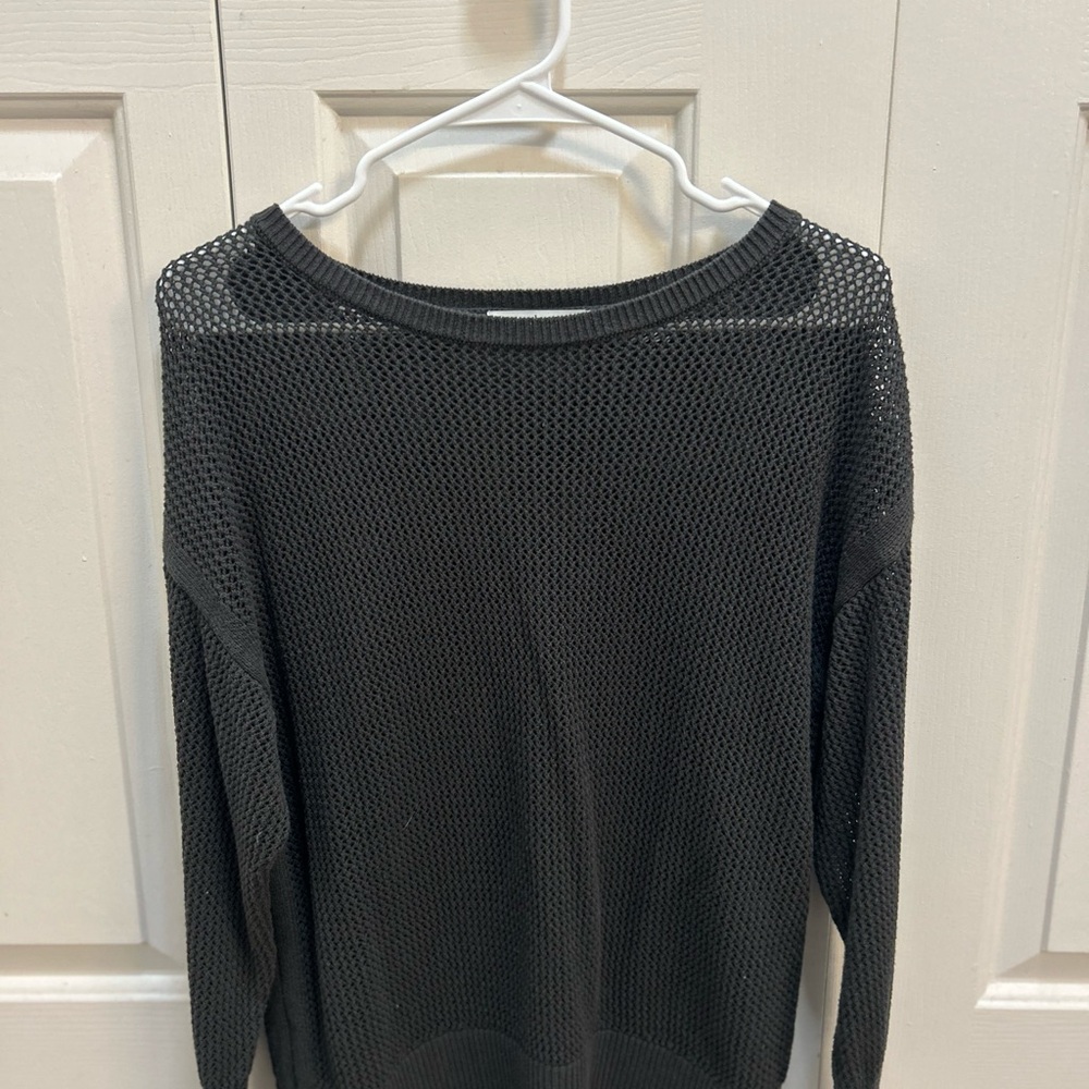 Black Mesh Women's Sweater